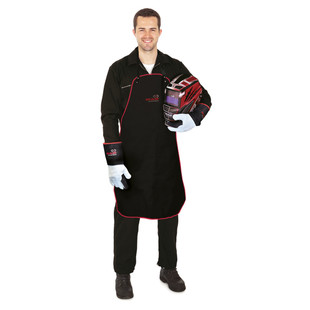 TABLIER DE SOUDEUR CROUTE DE CUIR A LANIERES 900X600MM