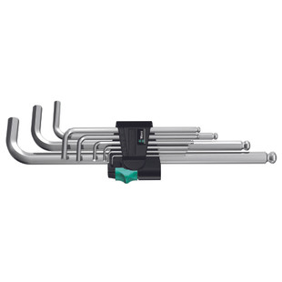CLE MALE 6 PANS TETE SPHERIQUE CHROMEE 950/+ PKL HEX-PLUS 1 SB (JEU DE 9)