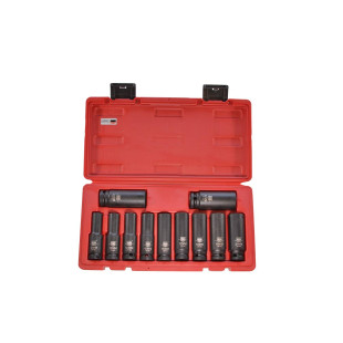 COFFRET DOUILLES A CHOCS 1/2'' LONGUE INTENSIVE (11 PIECES)