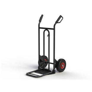 DIABLE ACIER A BAVETTE MIXTE 250 KG - ROUES PNEUMATIQUES