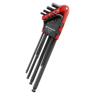 CLE MALE 6 PANS EXTRA-LONGUE TETE SPHERIQUE (JEU DE 9)