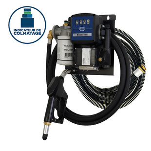 STATION FUEL 230V 80L/M PREMIUM AVEC INDICATEUR DE COLMATAGE ET KIT D'ASPIRATION