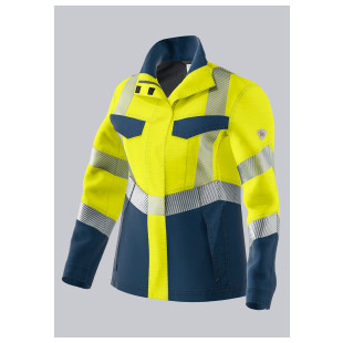 VESTE LEGERE MULTINORMES HV APC1 FEMME JAUNE/BLEU NUIT