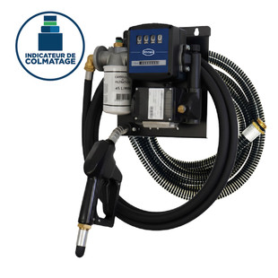 STATION FUEL 230V 50L/M PREMIUM AVEC INDICATEUR DE COLMATAGE ET KIT D'ASPIRATION