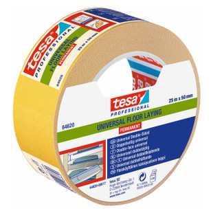 ADHESIF DOUBLE FACE  PP TOUS USAGES 64620 BLANC 25MX50MM