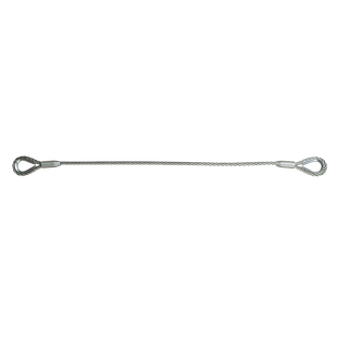 ELINGUE CABLE 1 BRIN BOUCLES COSSEES MANCHONNEES ALU
