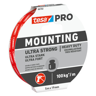 RUBAN DOUBLE FACE MOUNTING ULTRA STRONG 66792 BLANC 5 M X 19 MM